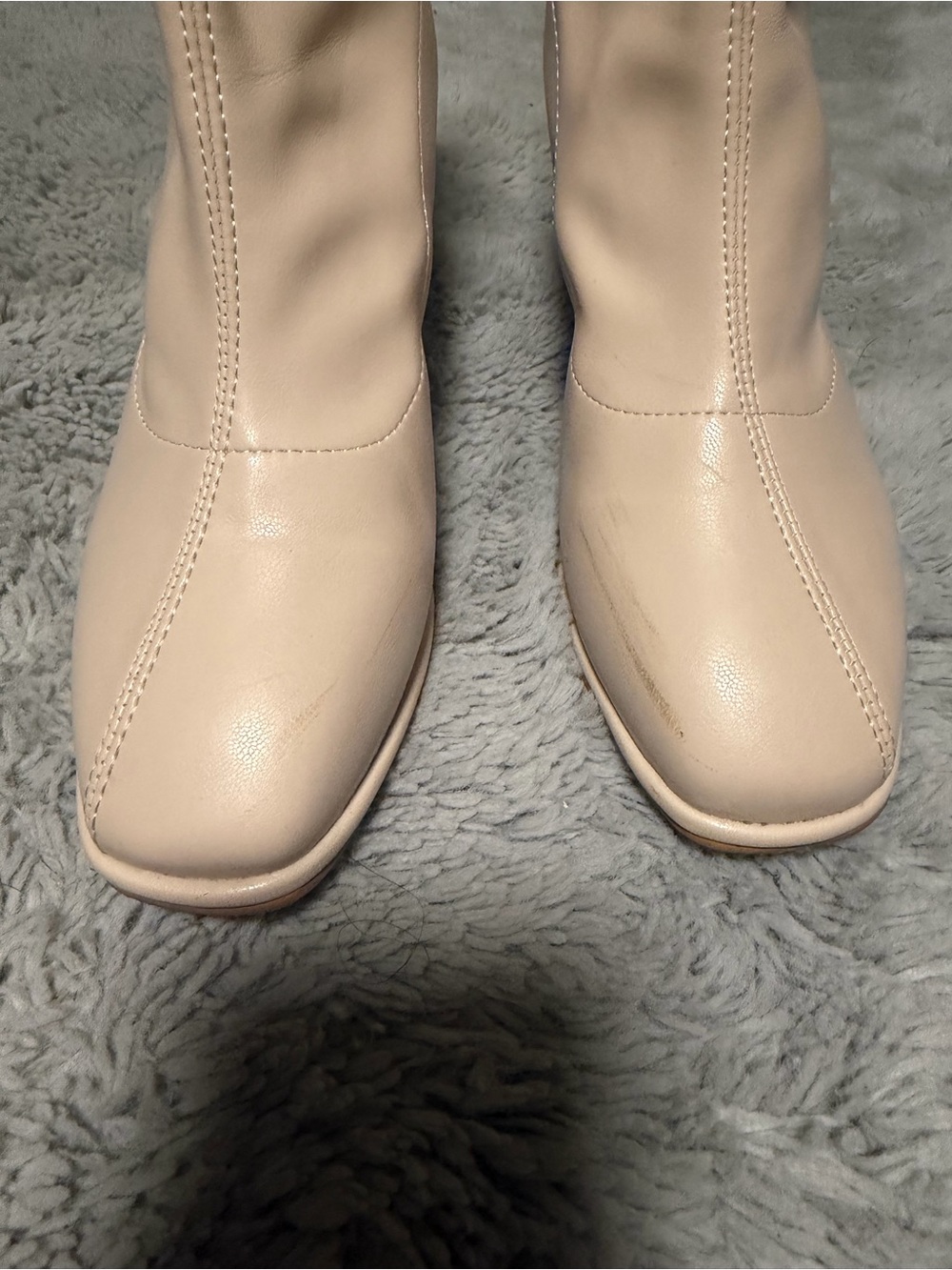 Womens Stretch Mid-Calf Boots in Nude Size 38 - Picture 2 of 7